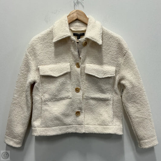 Jacket Faux Fur & Sherpa By Banana Republic In Cream, Size: Xsp