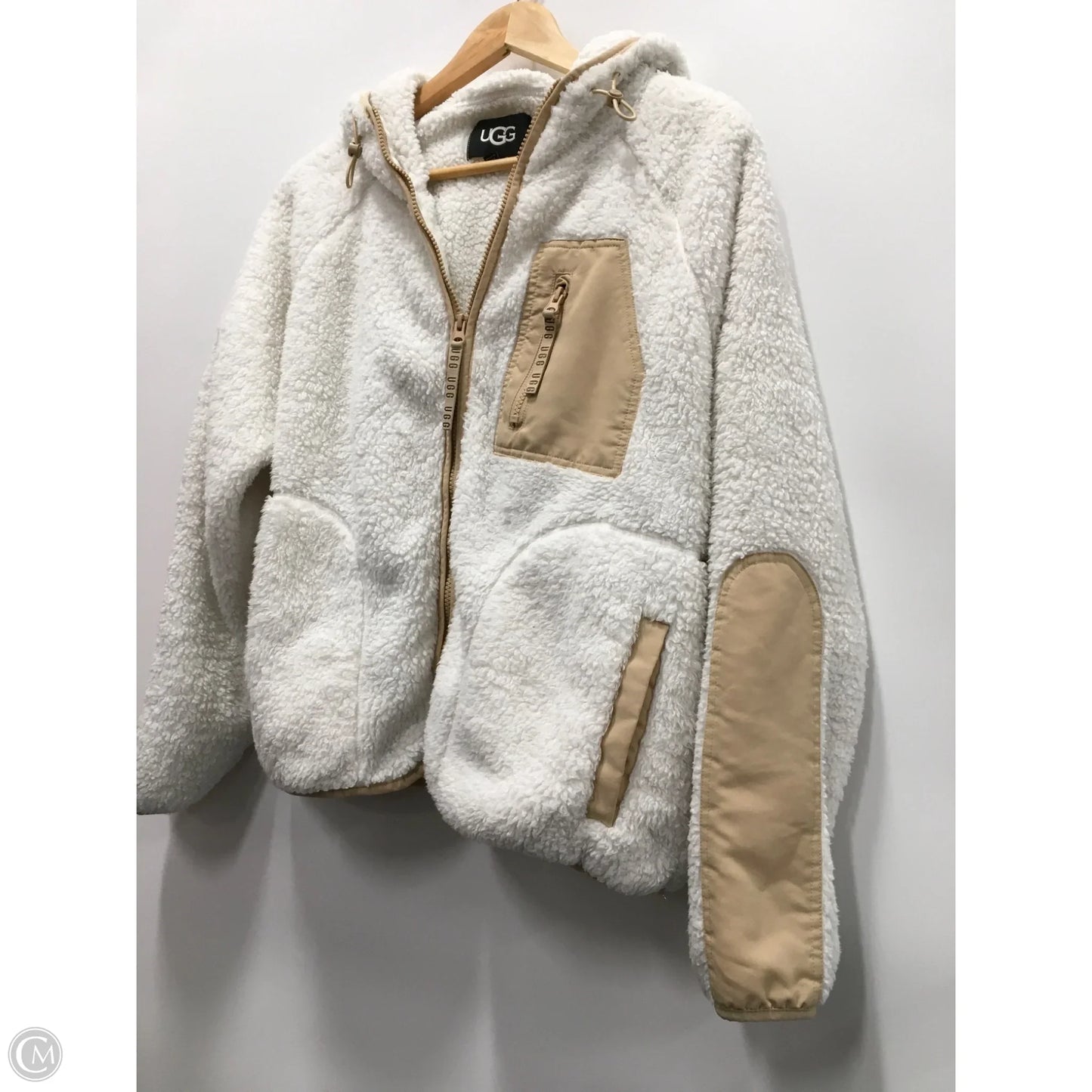 Jacket Designer By Ugg In Brown & White, Size: S