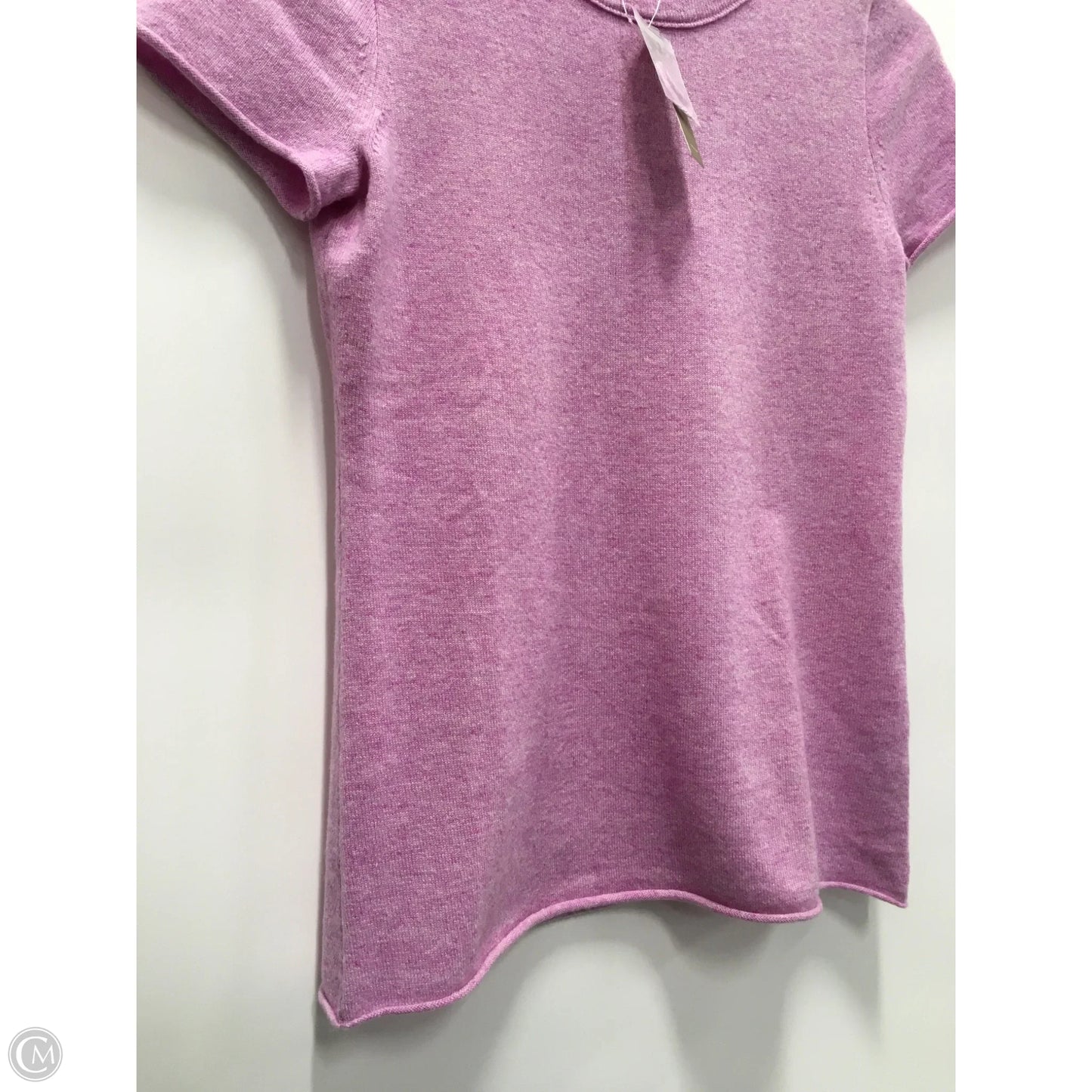 Sweater Short Sleeve Cashmere By J. Crew In Pink & Purple, Size: S