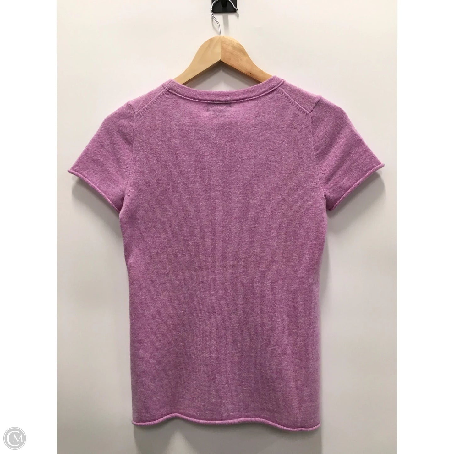 Sweater Short Sleeve Cashmere By J. Crew In Pink & Purple, Size: S
