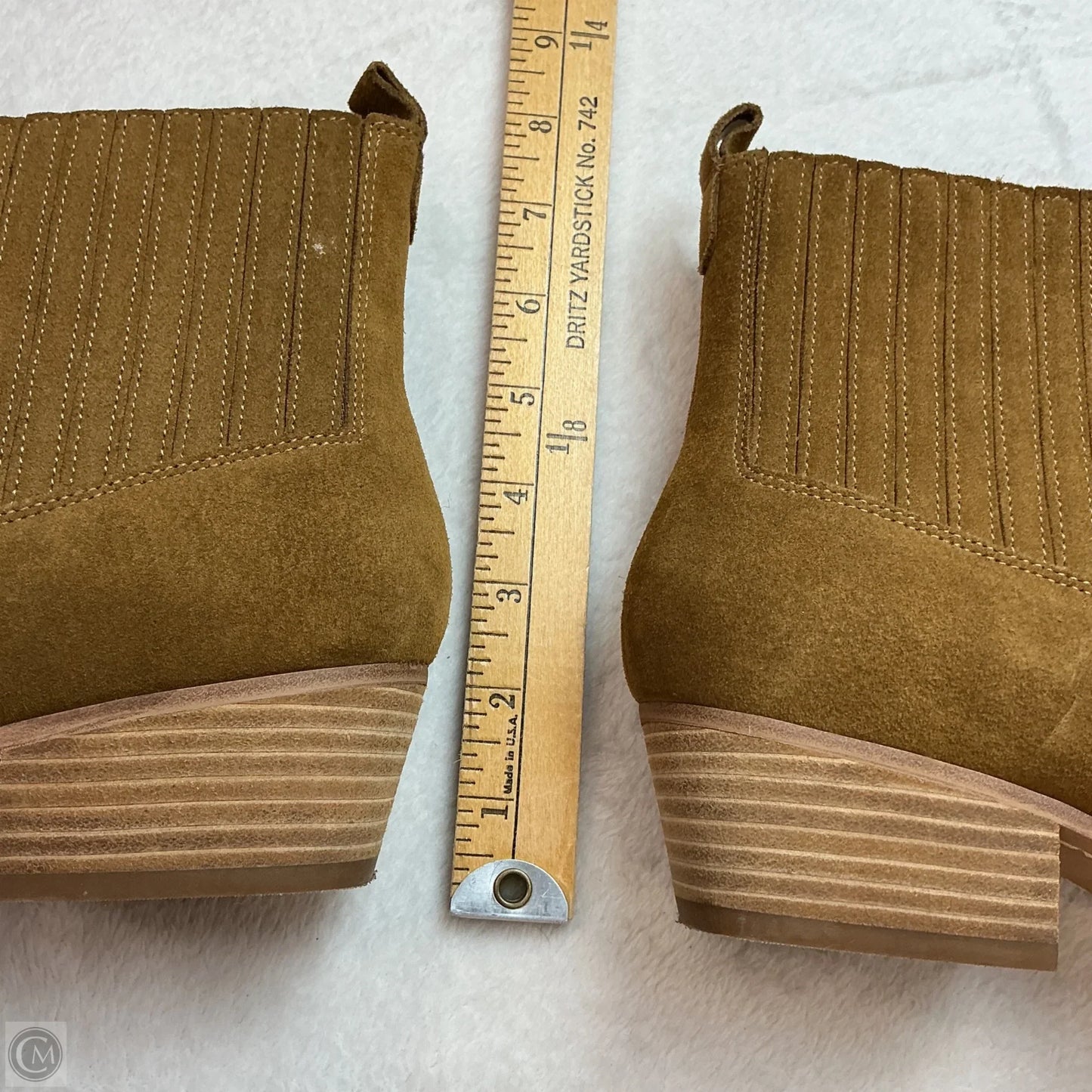 Boots Ankle Heels By Marc Fisher In Brown, Size: 8.5