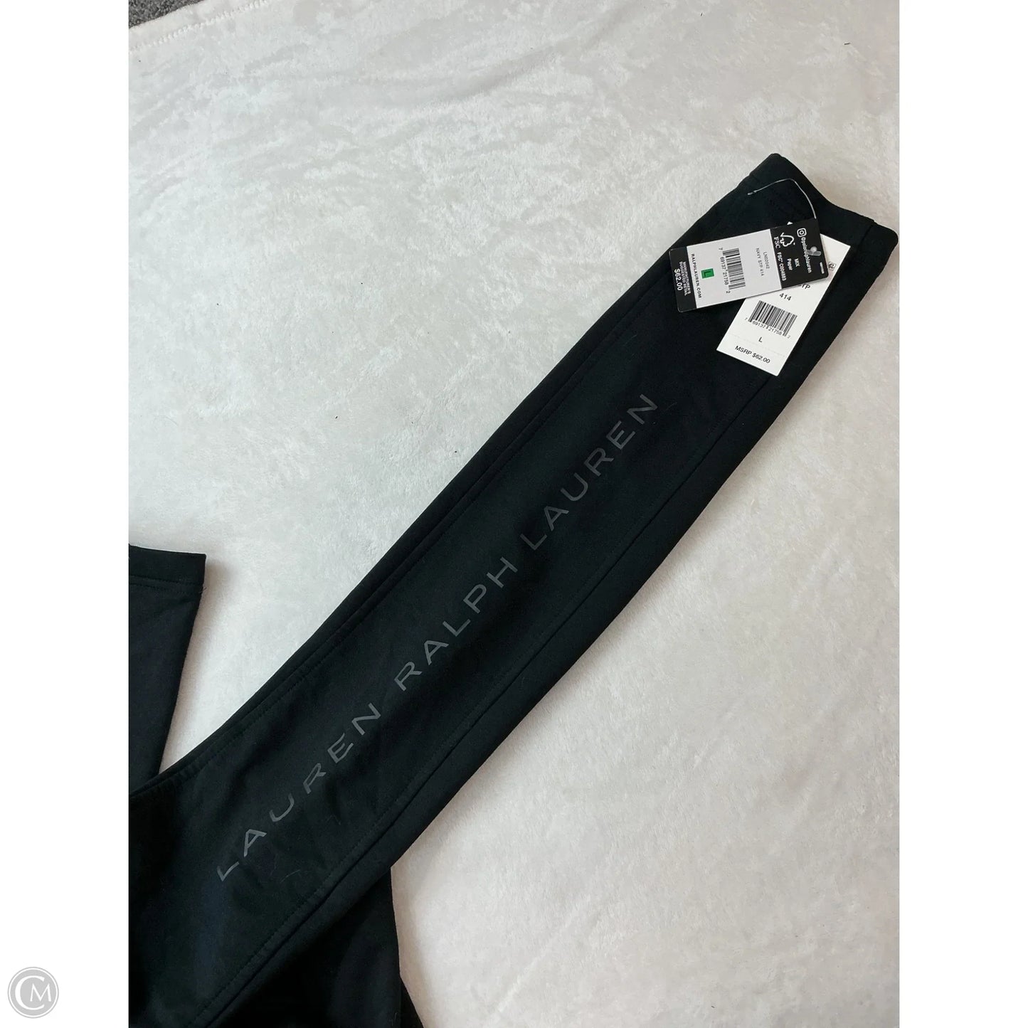 Athletic Jacket By Lauren By Ralph Lauren In Black, Size: Xl