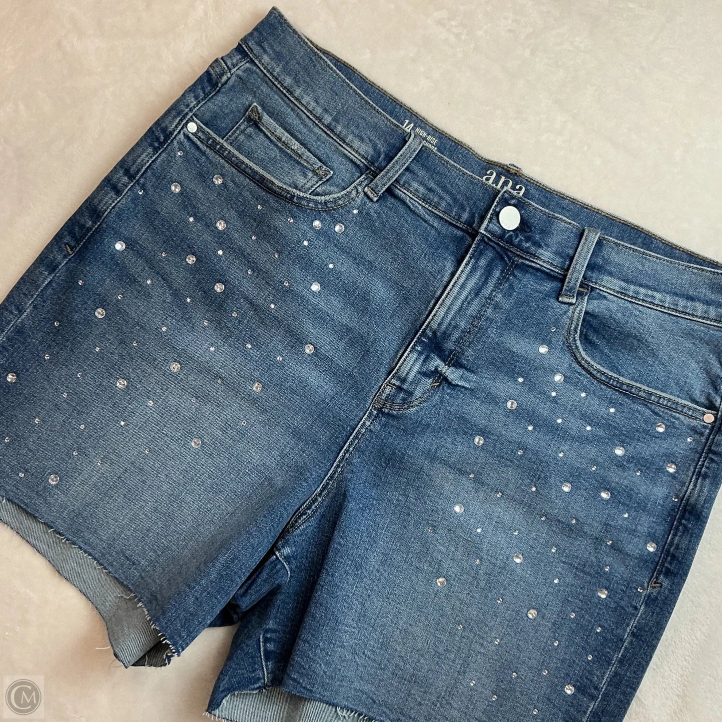 Shorts By Ana In Blue Denim, Size: 14