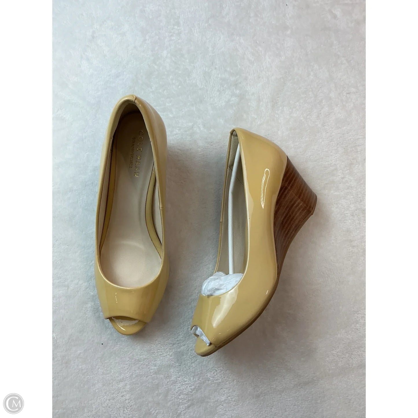 Shoes Heels Wedge By Cole-haan In Cream, Size: 6.5