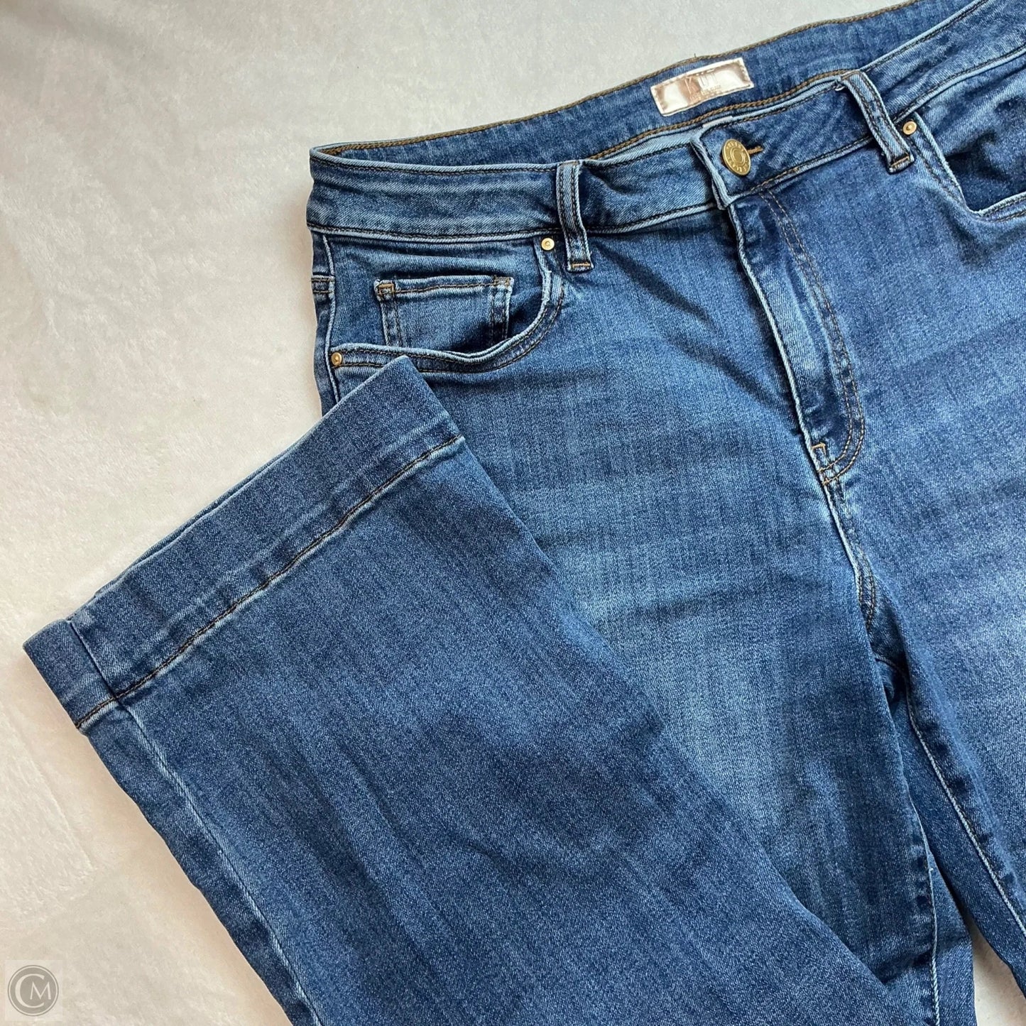 Jeans Flared By Kut In Blue Denim, Size: 12
