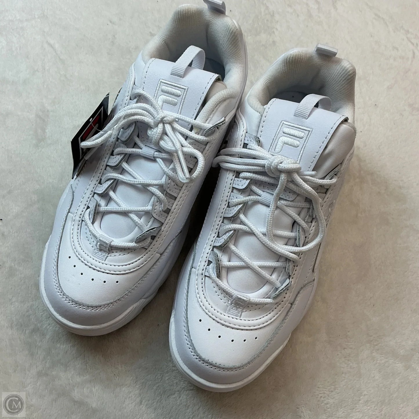 Shoes Athletic By Fila In White, Size: 9.5