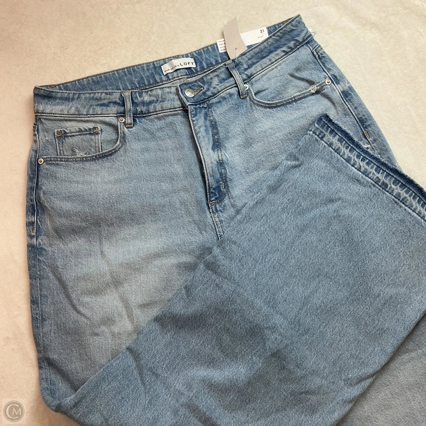 Jeans Wide Leg By Loft In Blue Denim, Size: 8