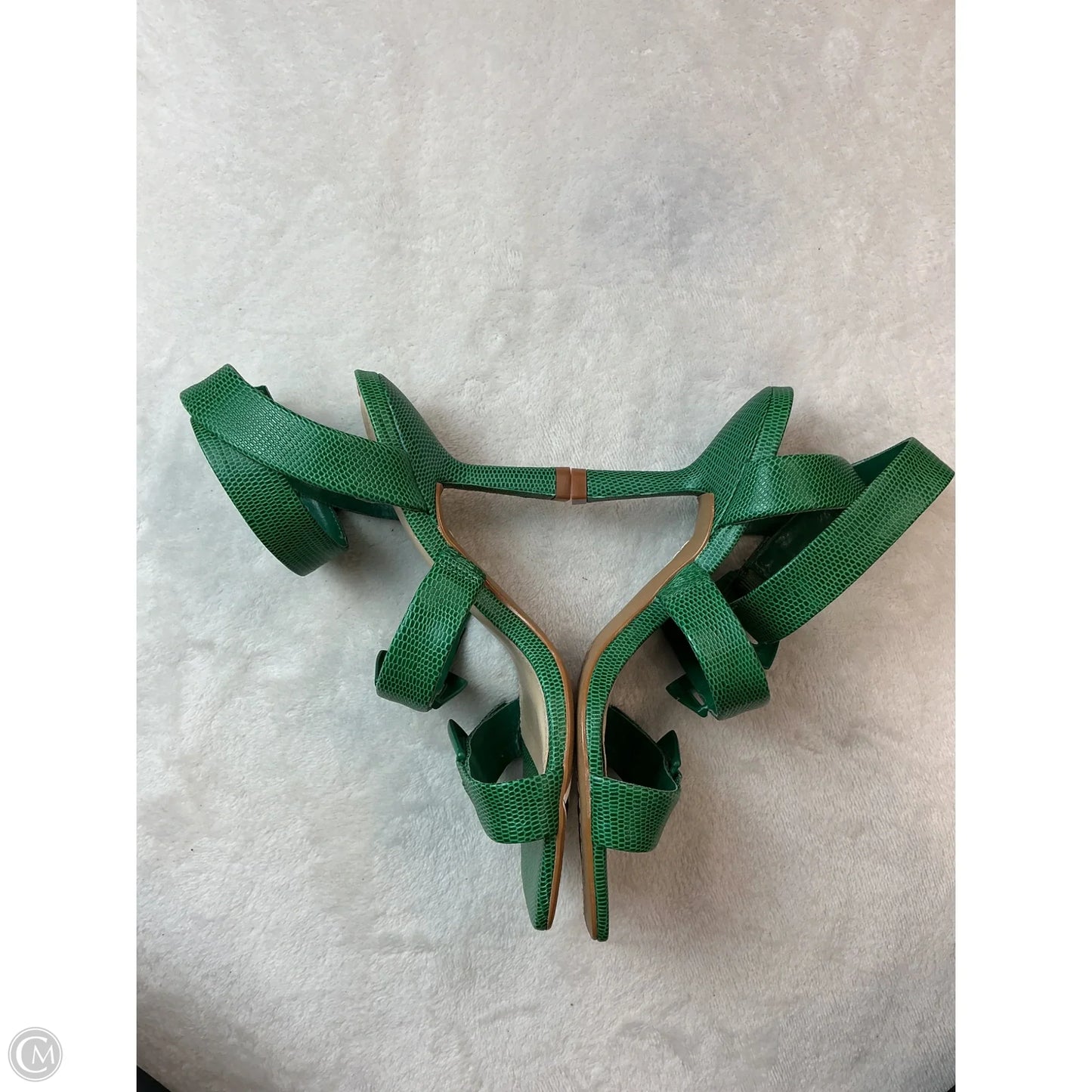 Sandals Heels Stiletto By Vince Camuto In Green, Size: 5
