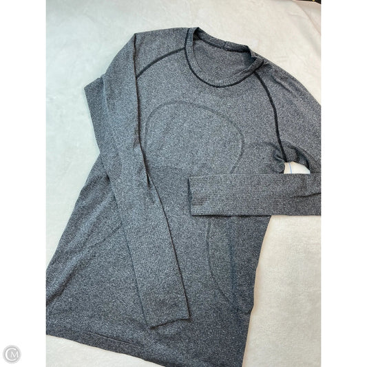Athletic Top Long Sleeve Crewneck By Lululemon In Grey, Size: L