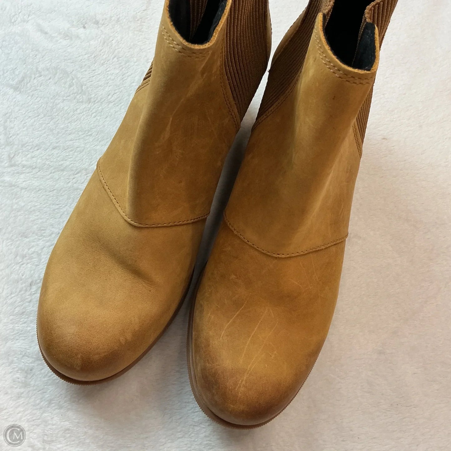Boots Ankle Heels By Sorel In Tan, Size: 11
