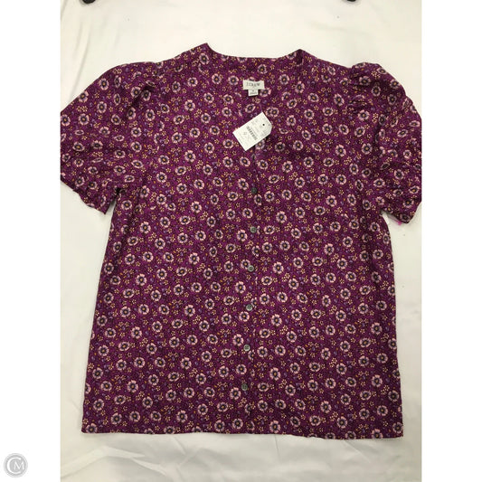 Top Short Sleeve By J. Crew In Purple, Size: S