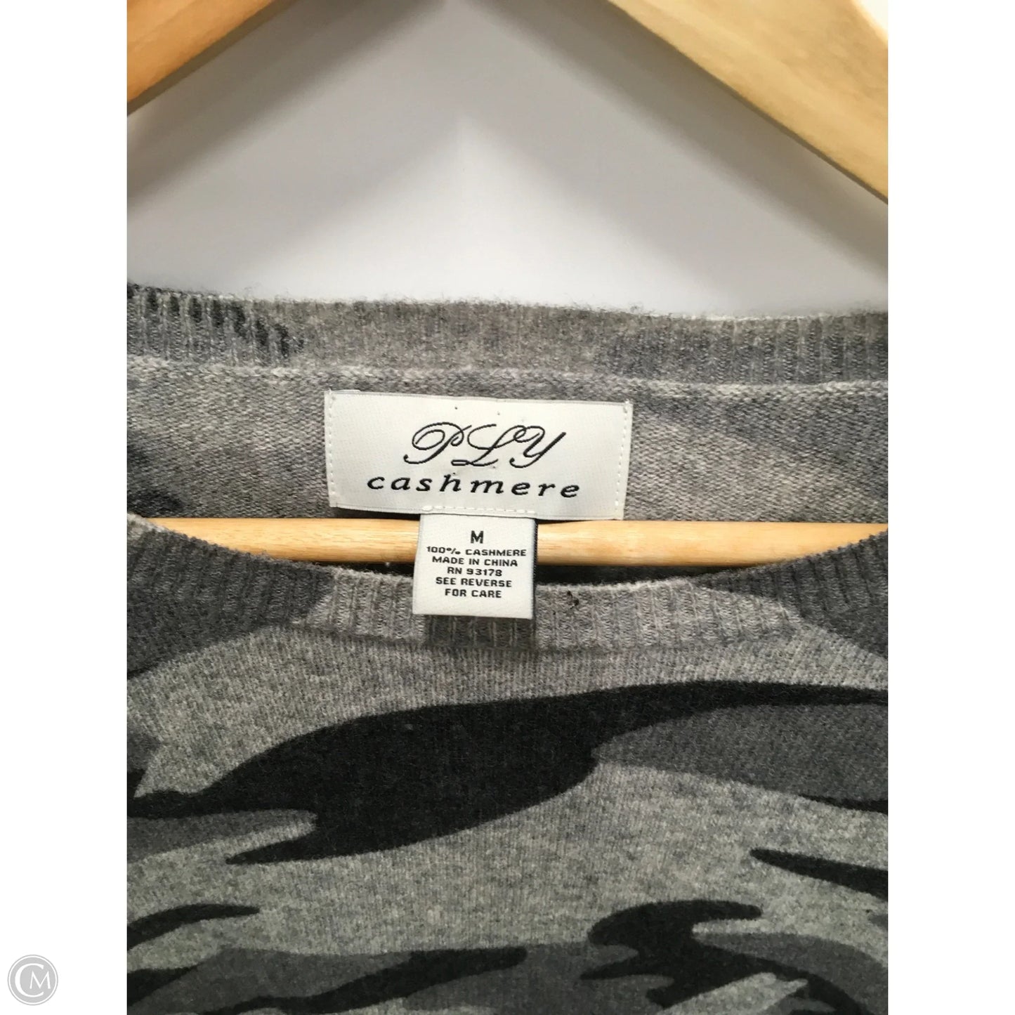 Sweater Cashmere By PLY CASHMERE In Camouflage Print, Size: M