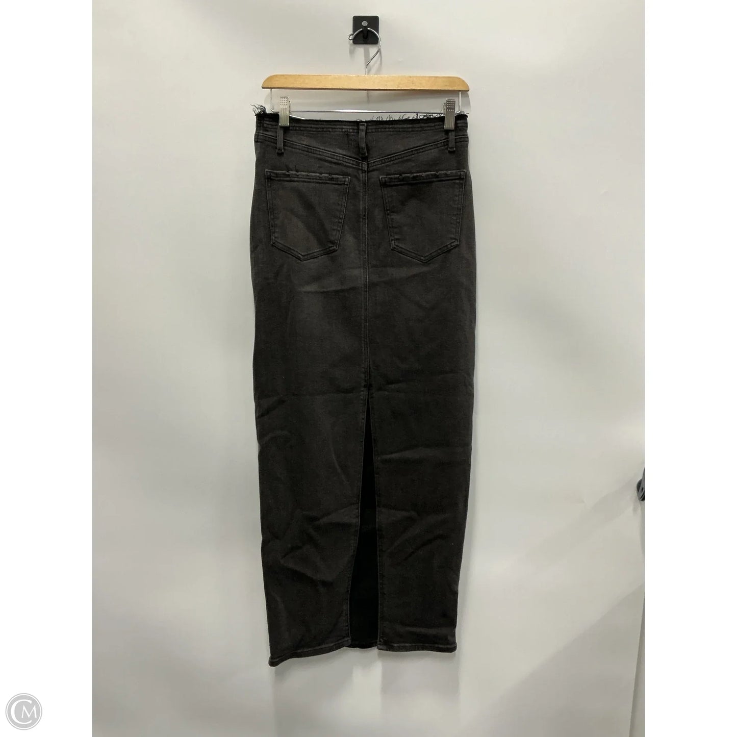 Skirt Maxi By Express In Black Denim, Size: 0