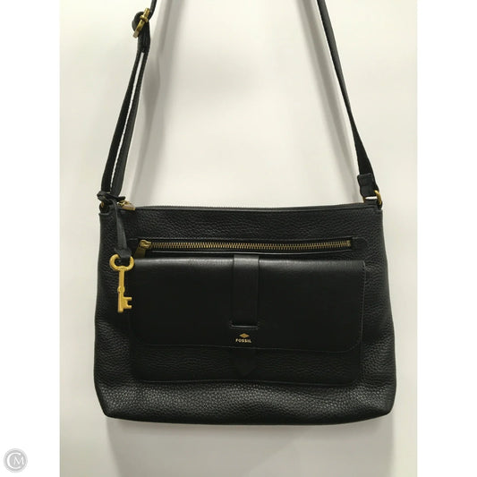 Handbag Leather By Fossil, Size: Medium