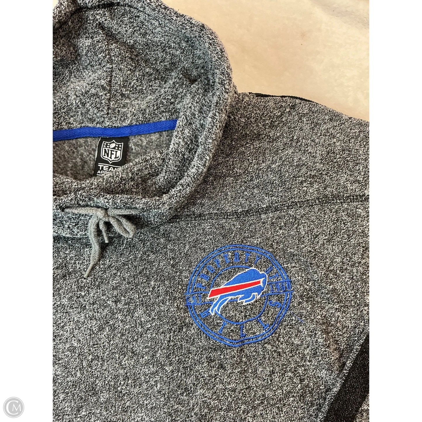 Athletic Sweatshirt Collar By Nfl In Grey, Size: S