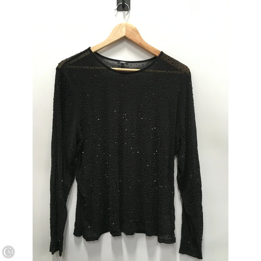 Top Long Sleeve By Express In Black, Size: Xl