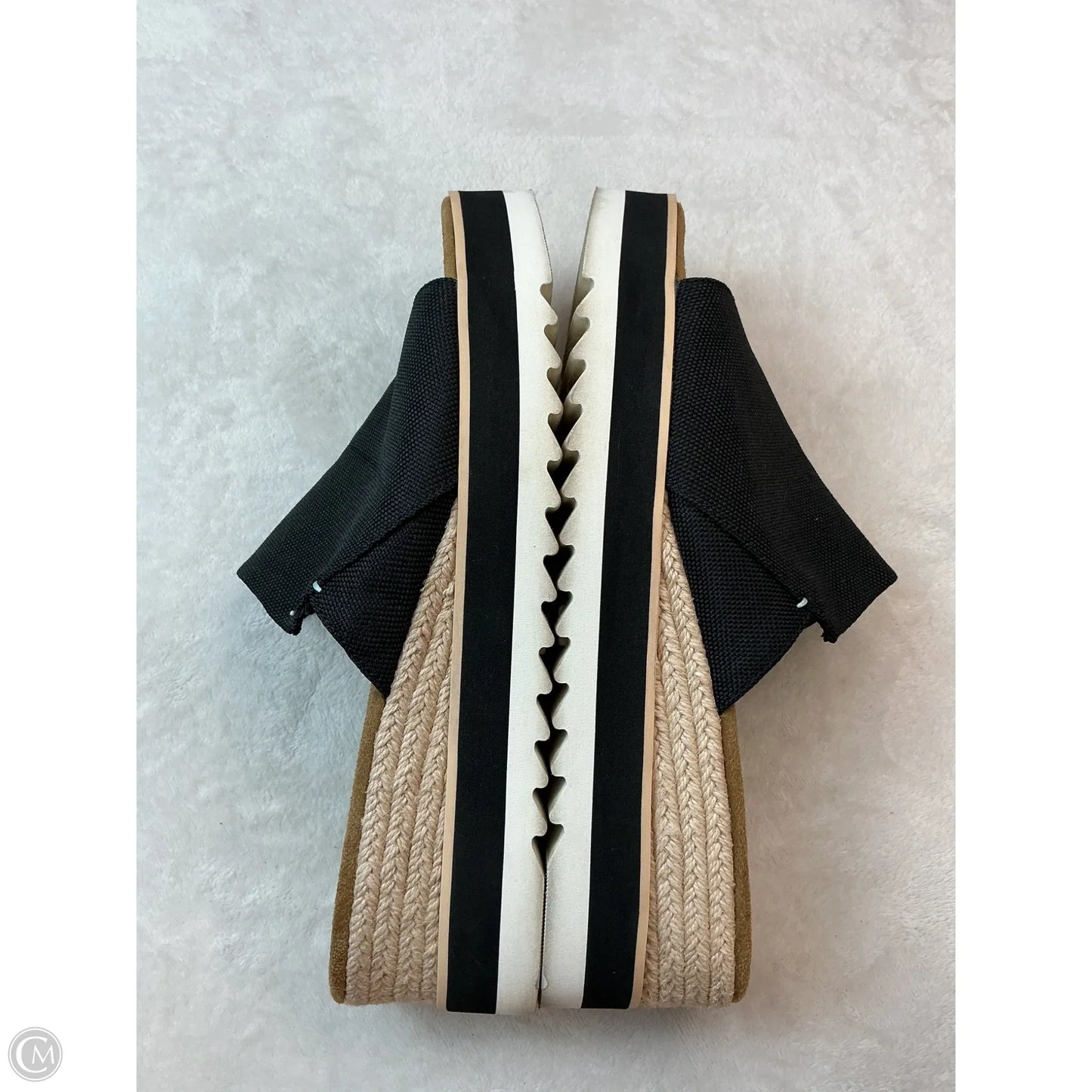 Sandals Heels Wedge By Toms In Black & Brown, Size: 12