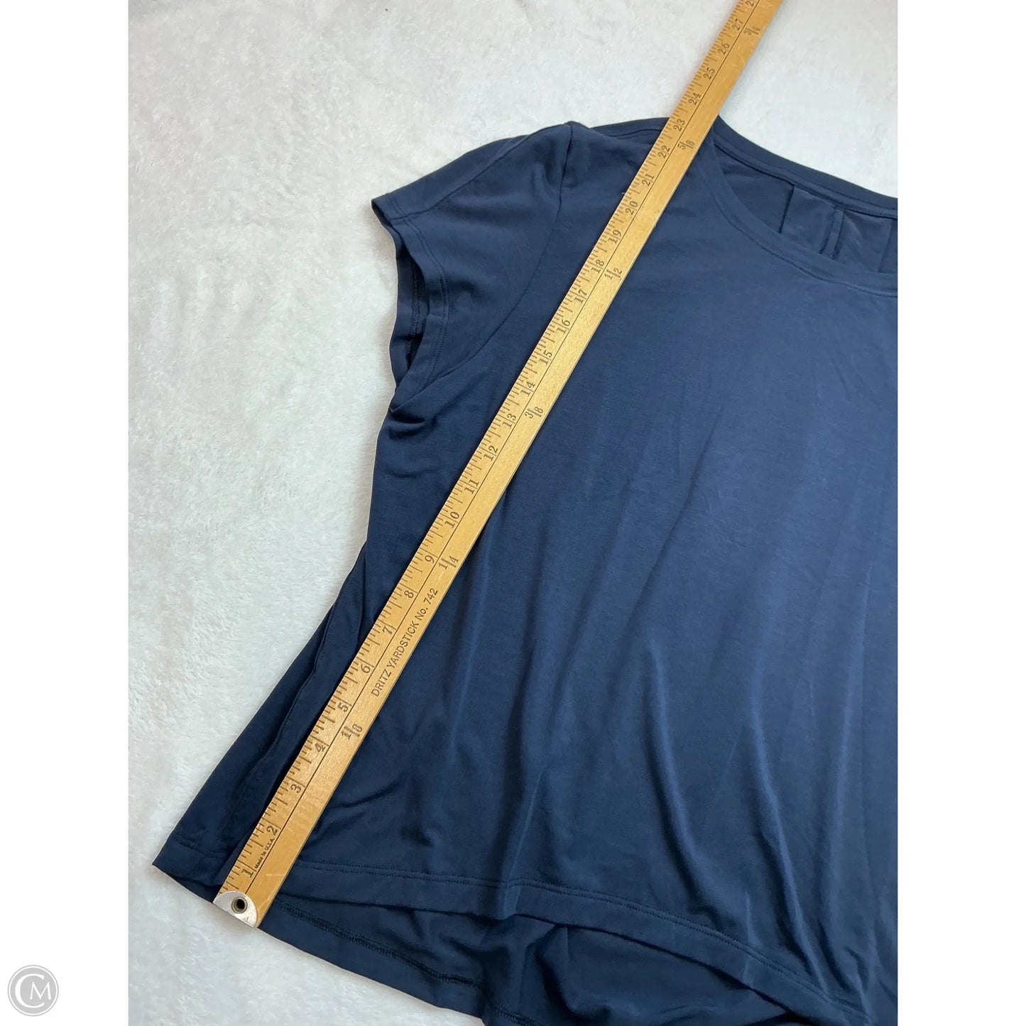 Athletic Top Short Sleeve By Athleta In Navy, Size: Sp