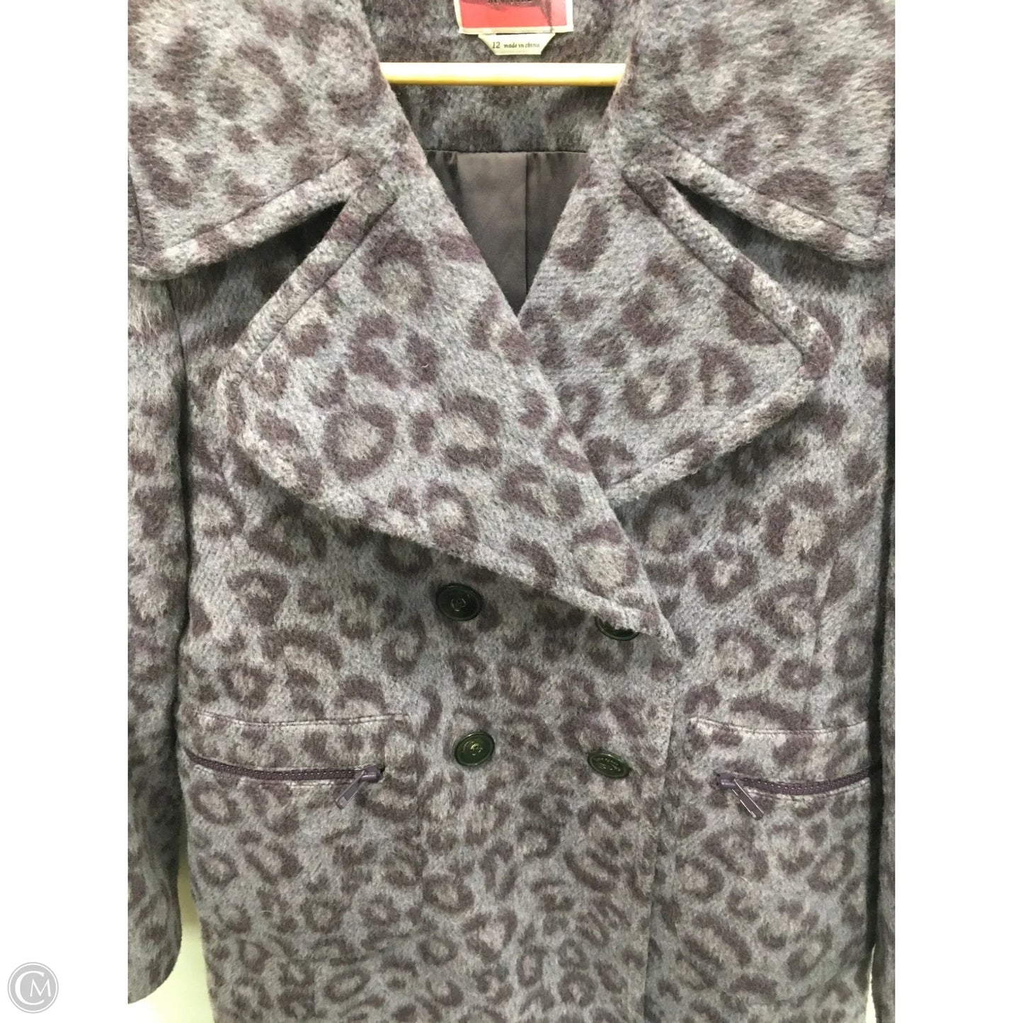 Coat Designer By Kate Spade In Purple, Size: L