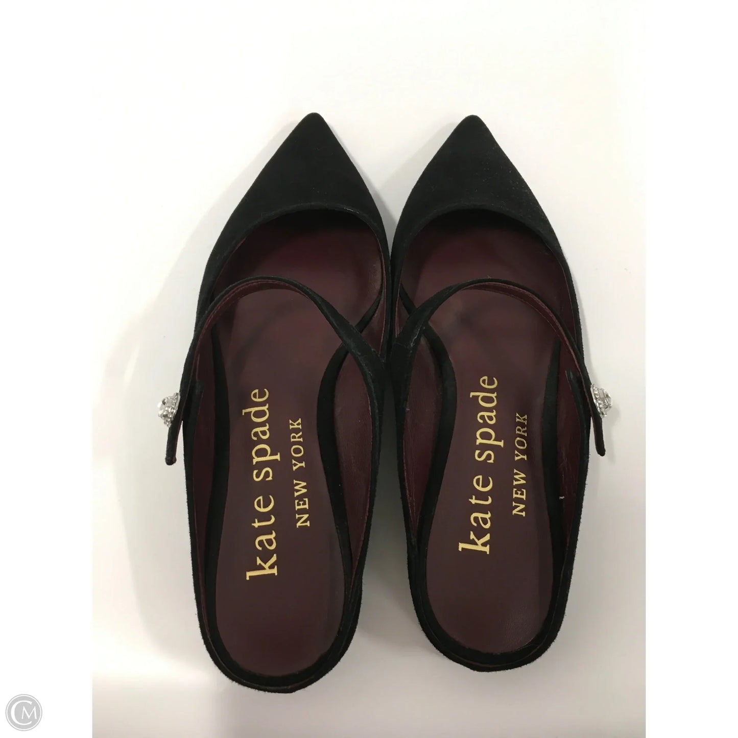 Shoes flats Designer By Kate Spade In Black, Size: 7.5