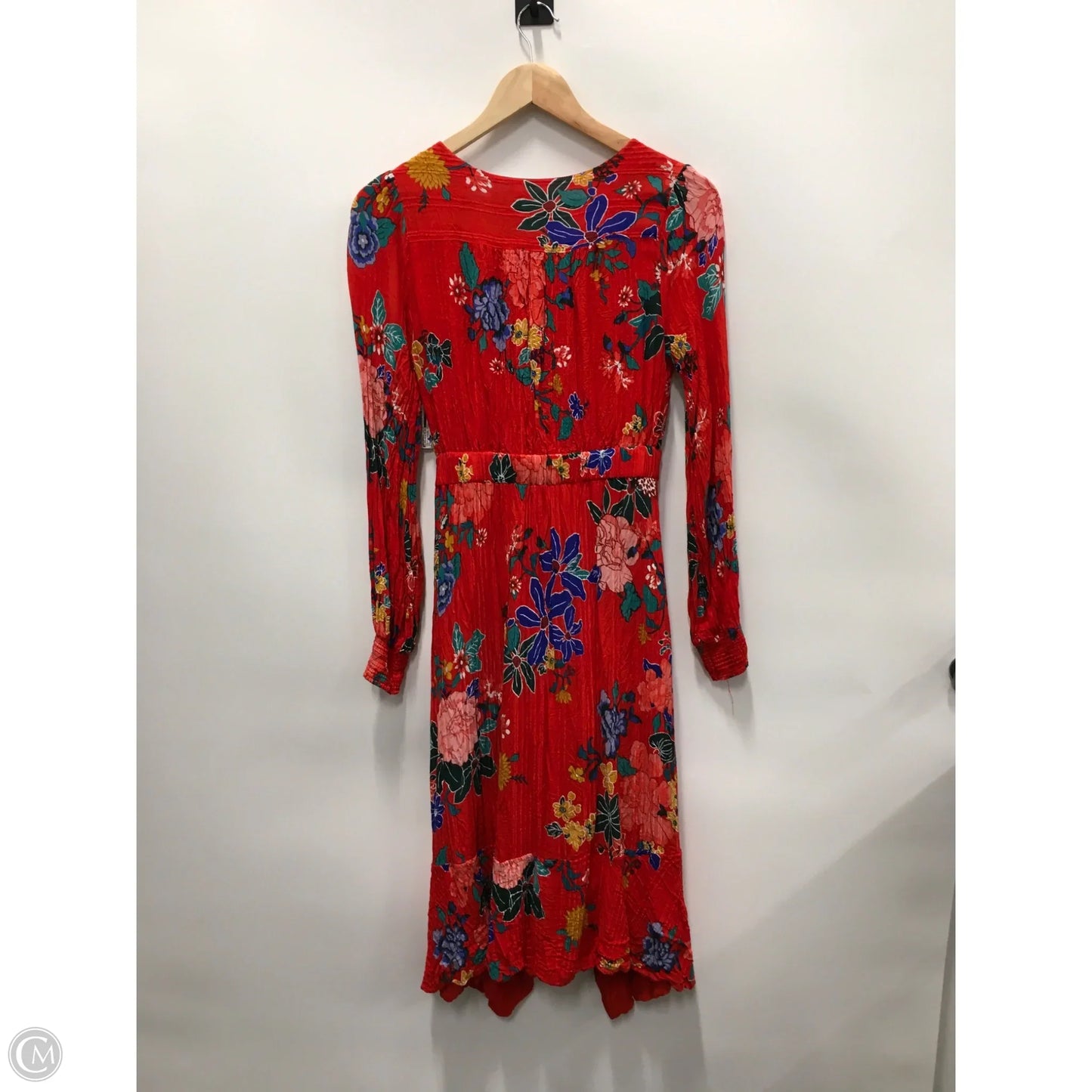 Dress Casual Midi By Anthropologie In Red, Size: 4