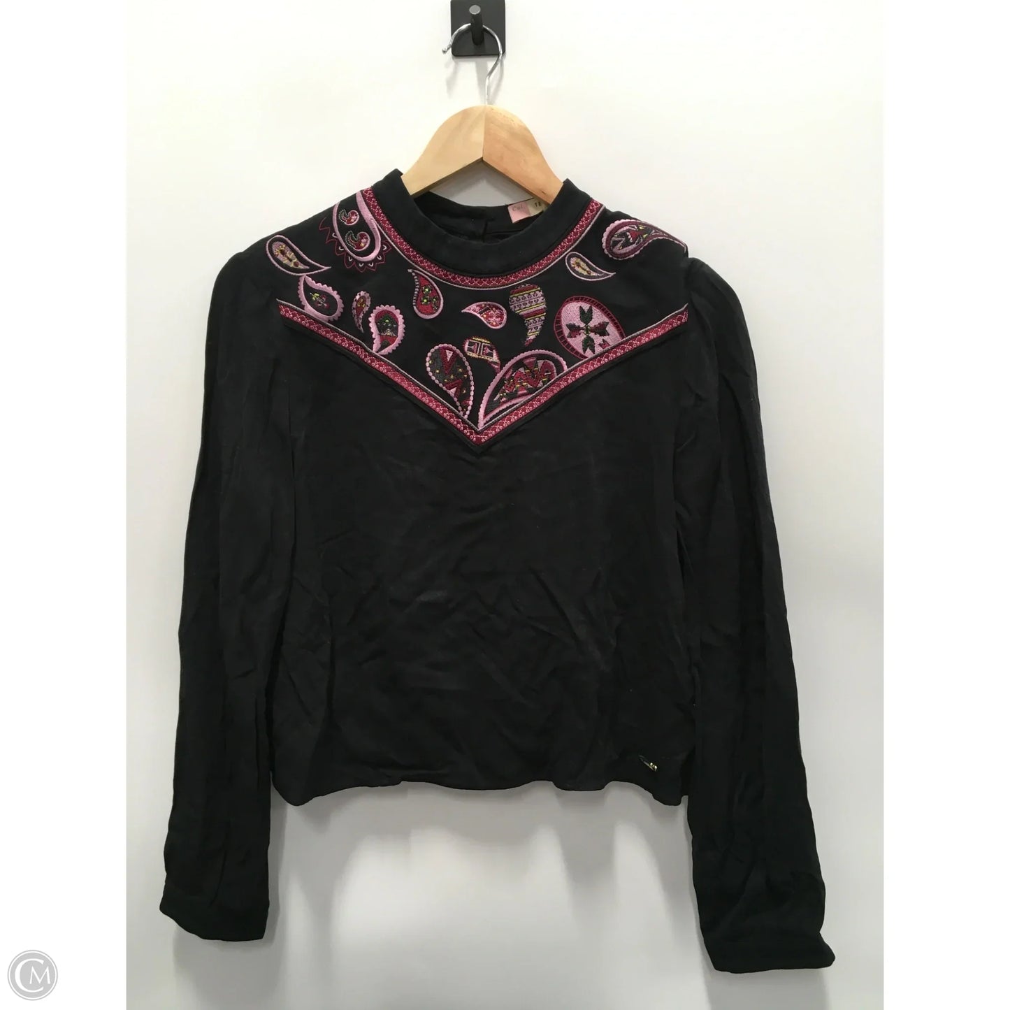 Top Long Sleeve By Ted Baker In Black, Size: 2