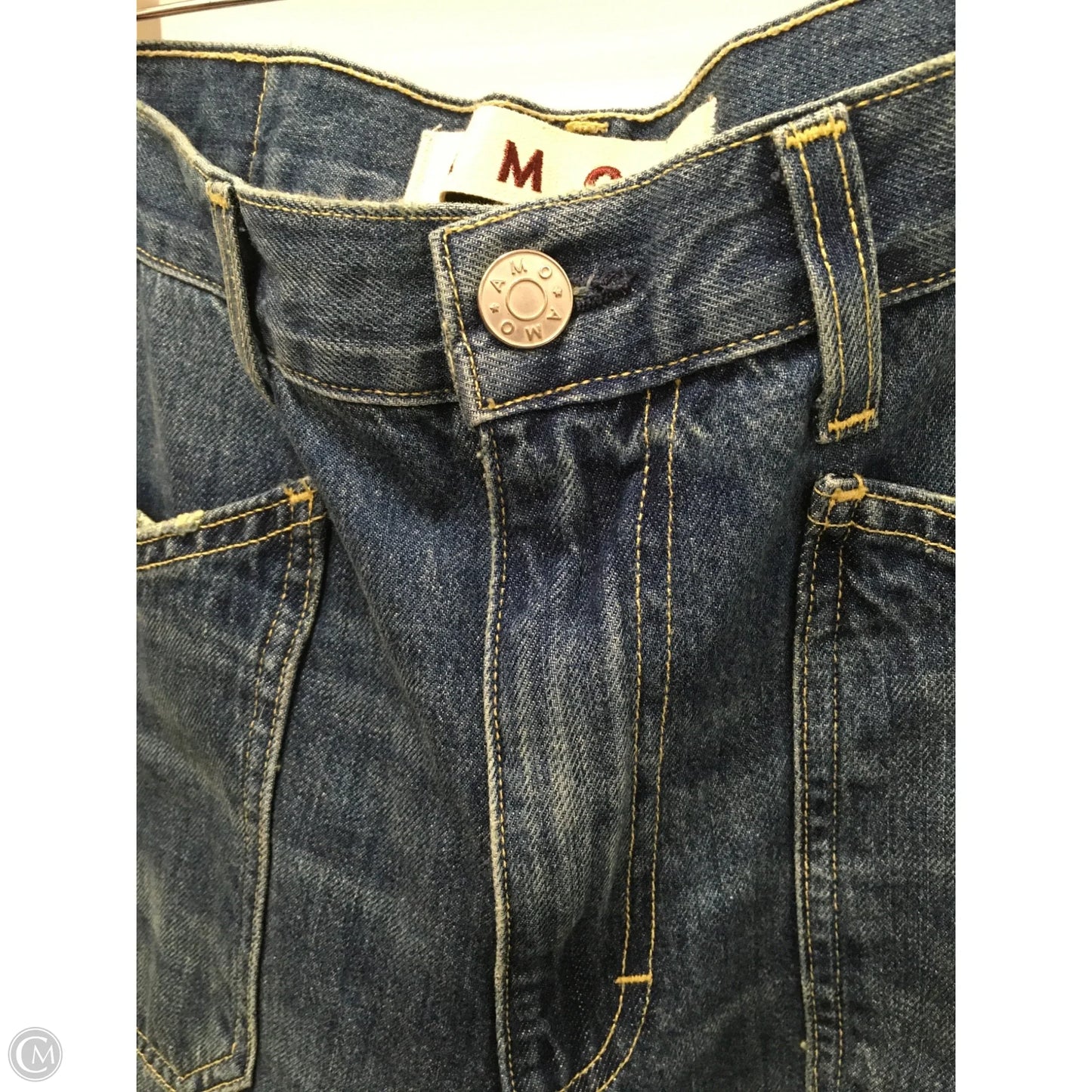 Designer Jeans Wide Leg By Amo In Blue Denim, Size: 6