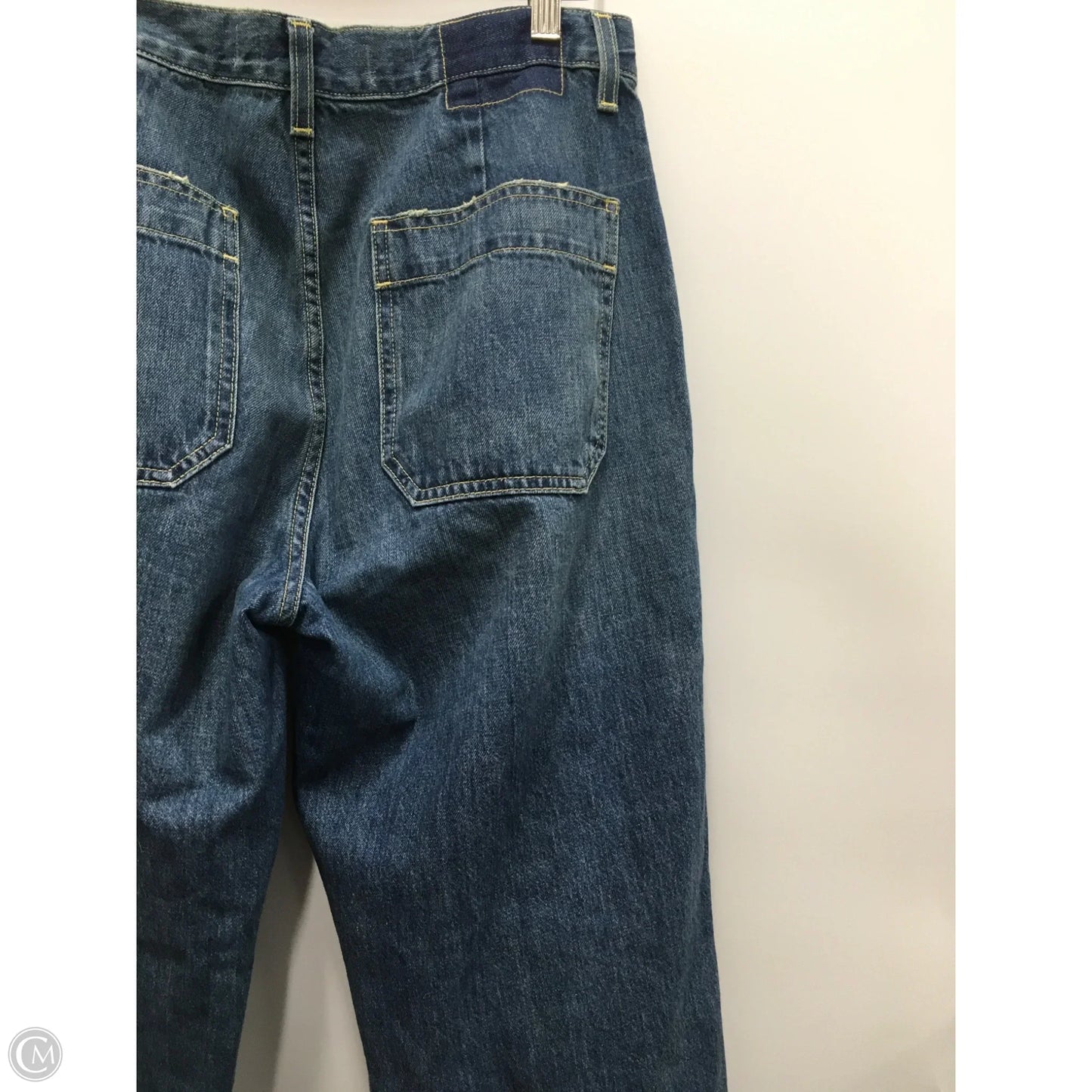 Designer Jeans Wide Leg By Amo In Blue Denim, Size: 6