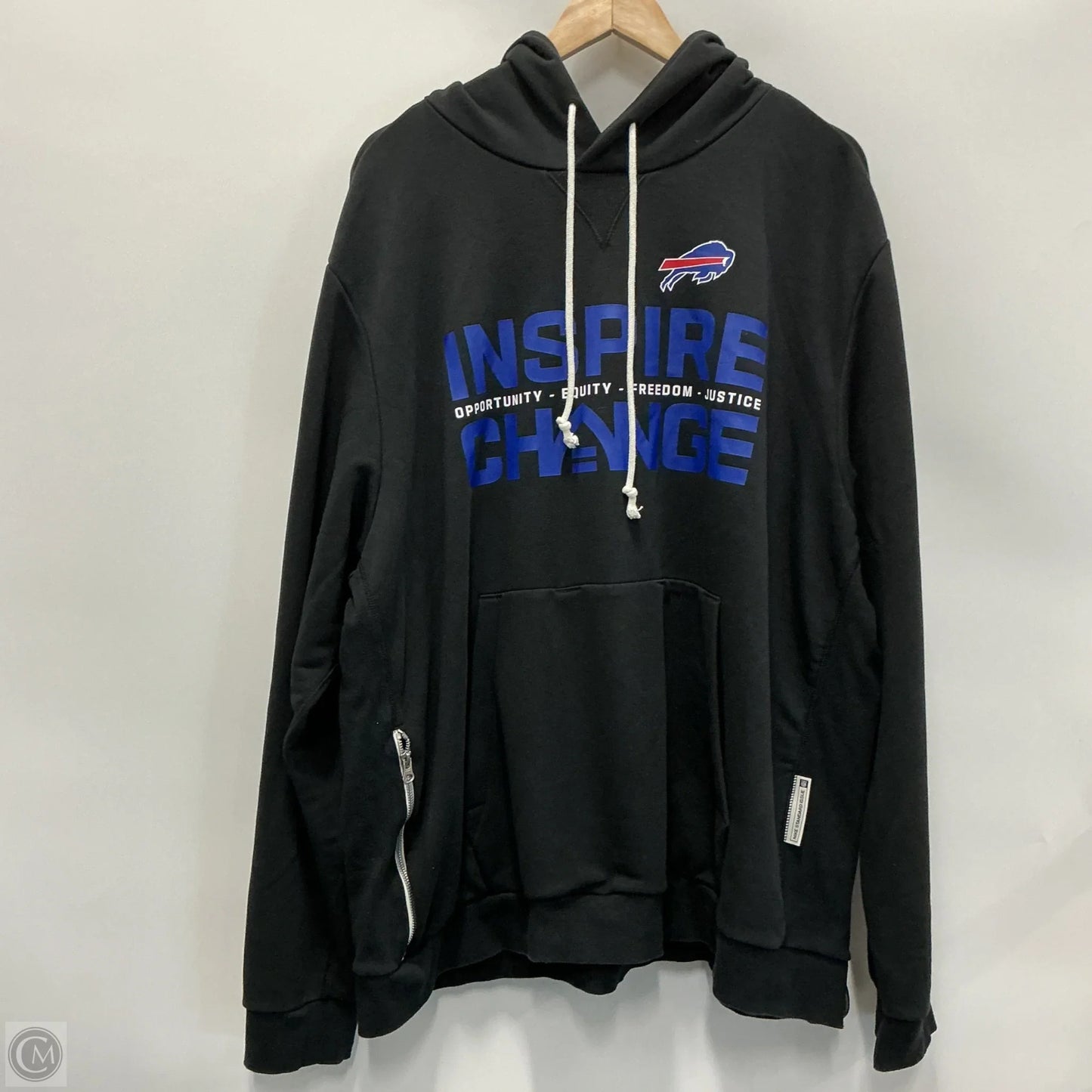 Sweatshirt Hoodie By Nfl In Black & Blue, Size: 3x