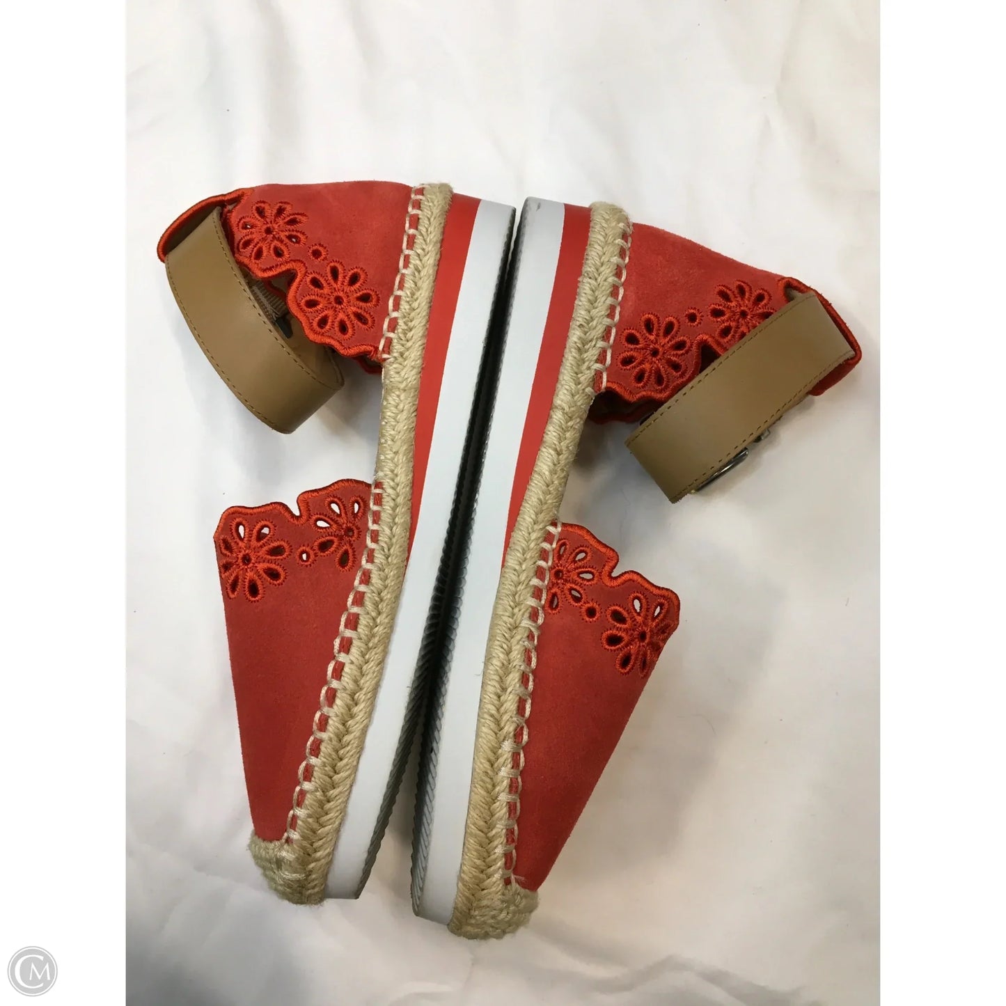 Sandals Flats By Crown Vintage In Brown & Red, Size: 6