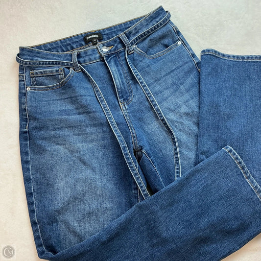 Jeans Straight By Express In Blue Denim, Size: 6