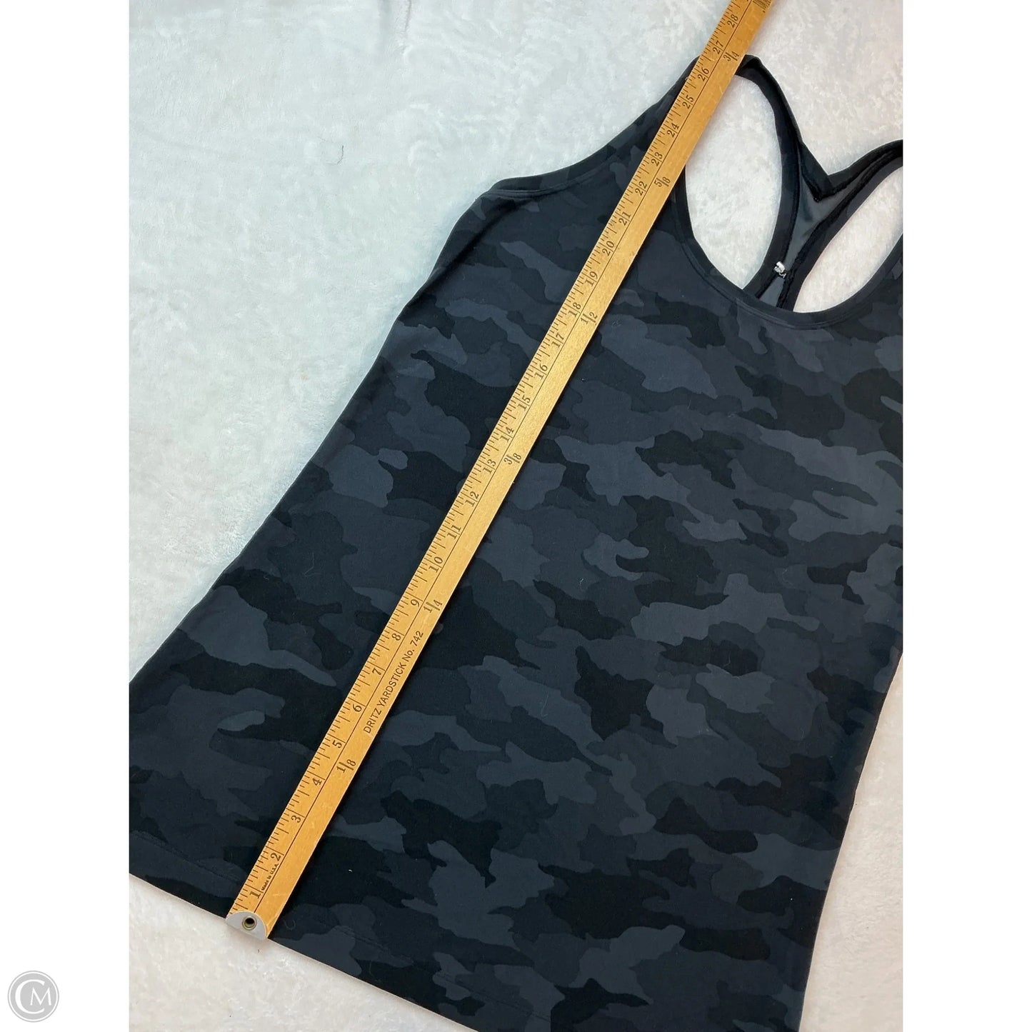 Athletic Tank Top By Lululemon In Black & Grey, Size: L