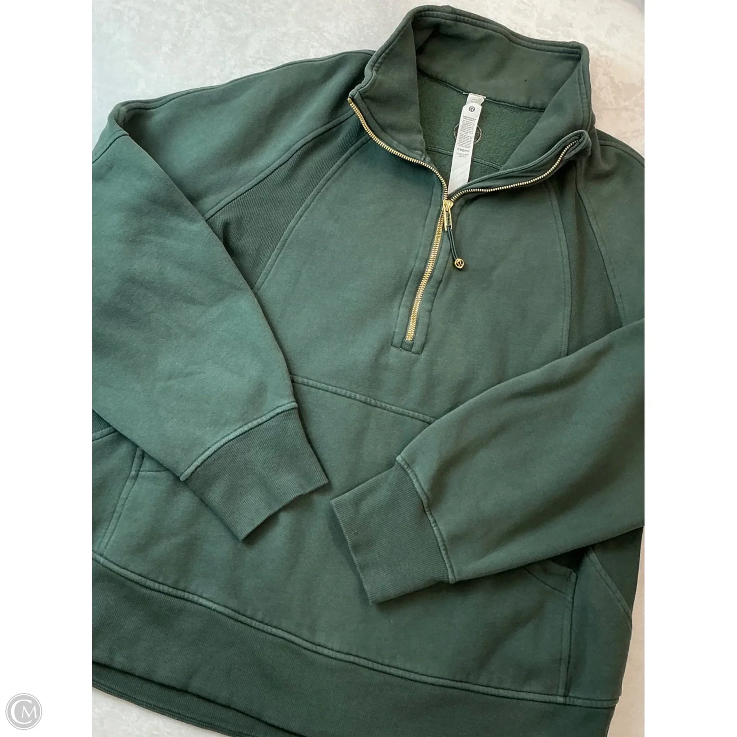 Athletic Sweatshirt Collar By Lululemon In Green, Size: L