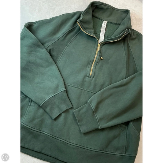 Athletic Sweatshirt Collar By Lululemon In Green, Size: L