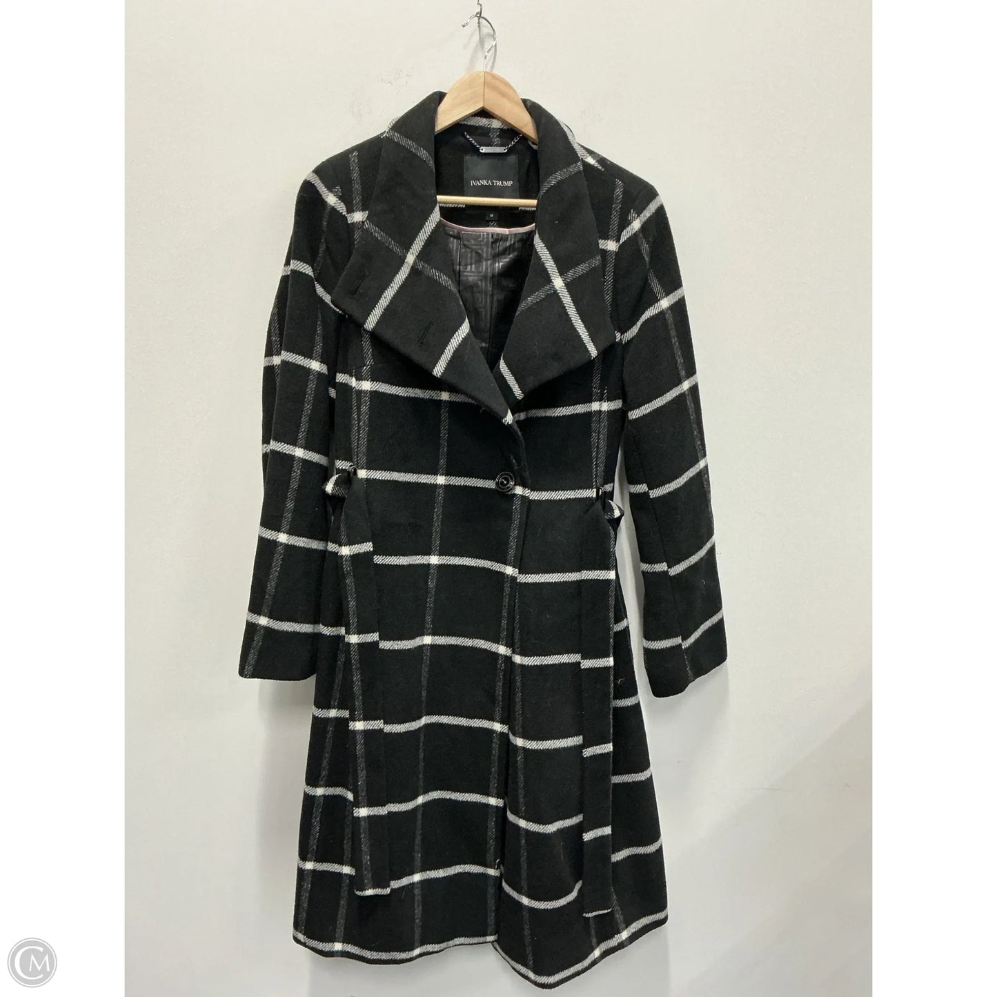 Coat Wool By Ivanka Trump In Black & White, Size: L