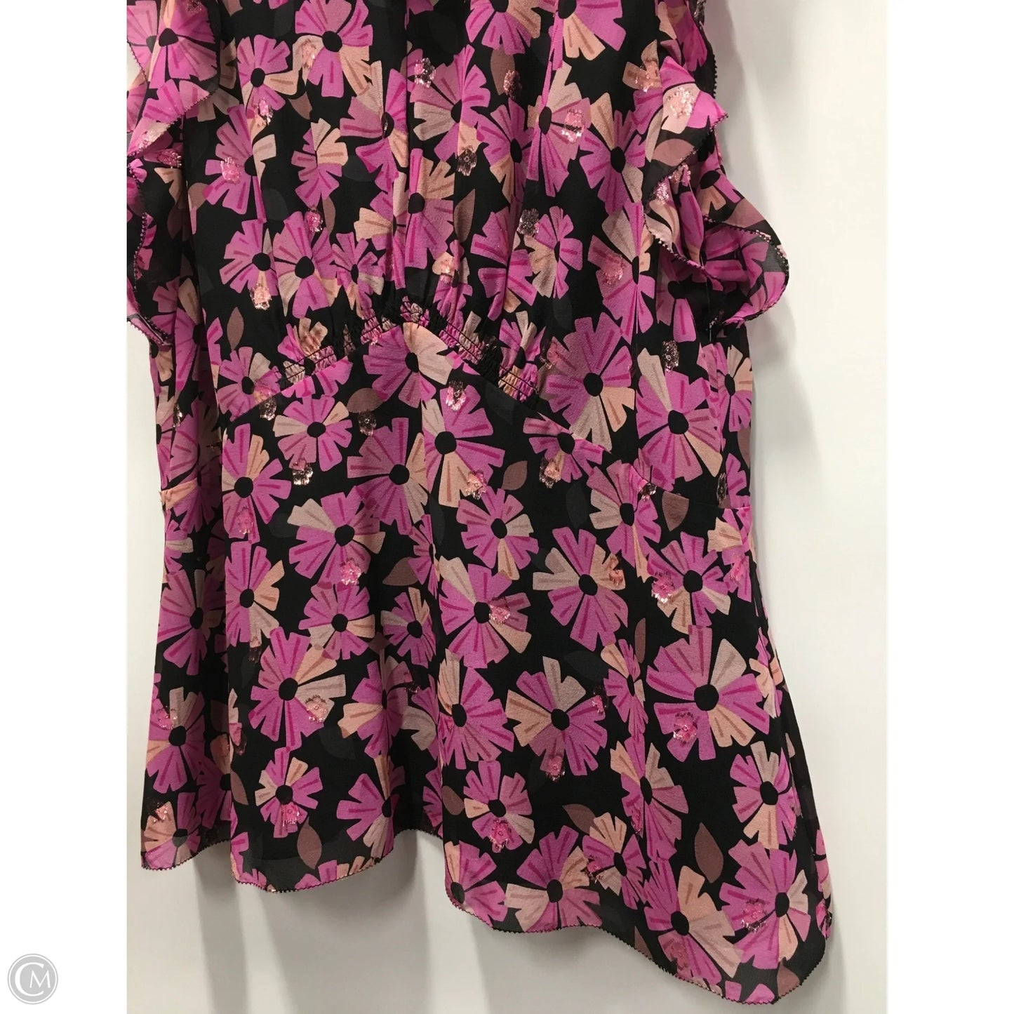 Top Short Sleeve Designer By Kate Spade In Black & Purple, Size: 10