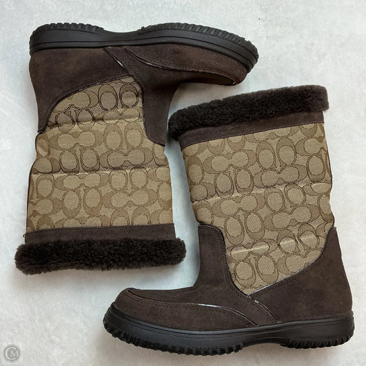 Boots Designer By Coach In Camouflage Print, Size: 6.5