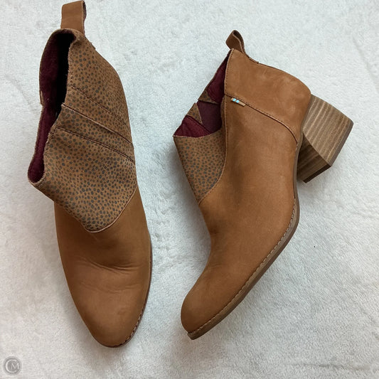 Boots Ankle Heels By Toms In Tan, Size: 9