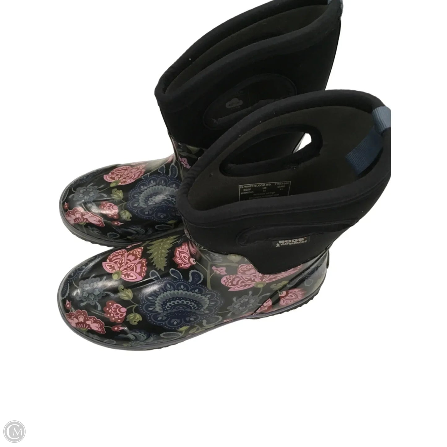 Boots Rain By Bogs In Floral Print, Size: 10
