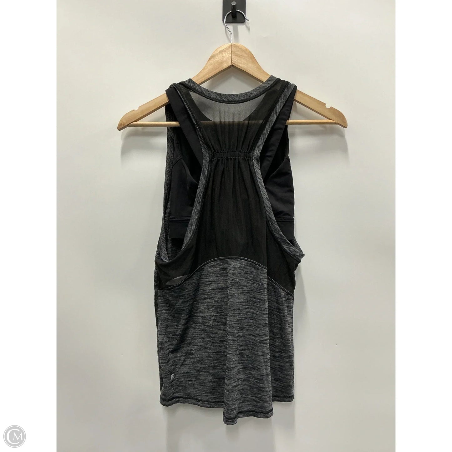 Athletic Tank Top By Lululemon In Black & Grey, Size: 6
