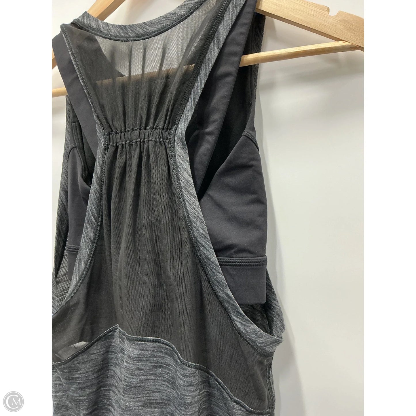 Athletic Tank Top By Lululemon In Black & Grey, Size: 6