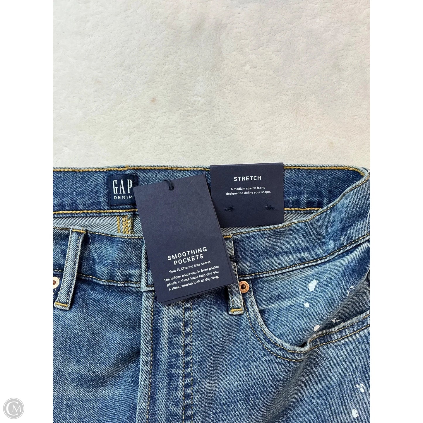 Jeans Skinny By Gap In Blue Denim, Size: 12