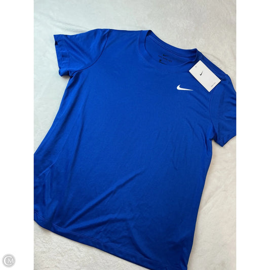 Athletic Top Long Sleeve Crewneck By Nike In Blue, Size: L