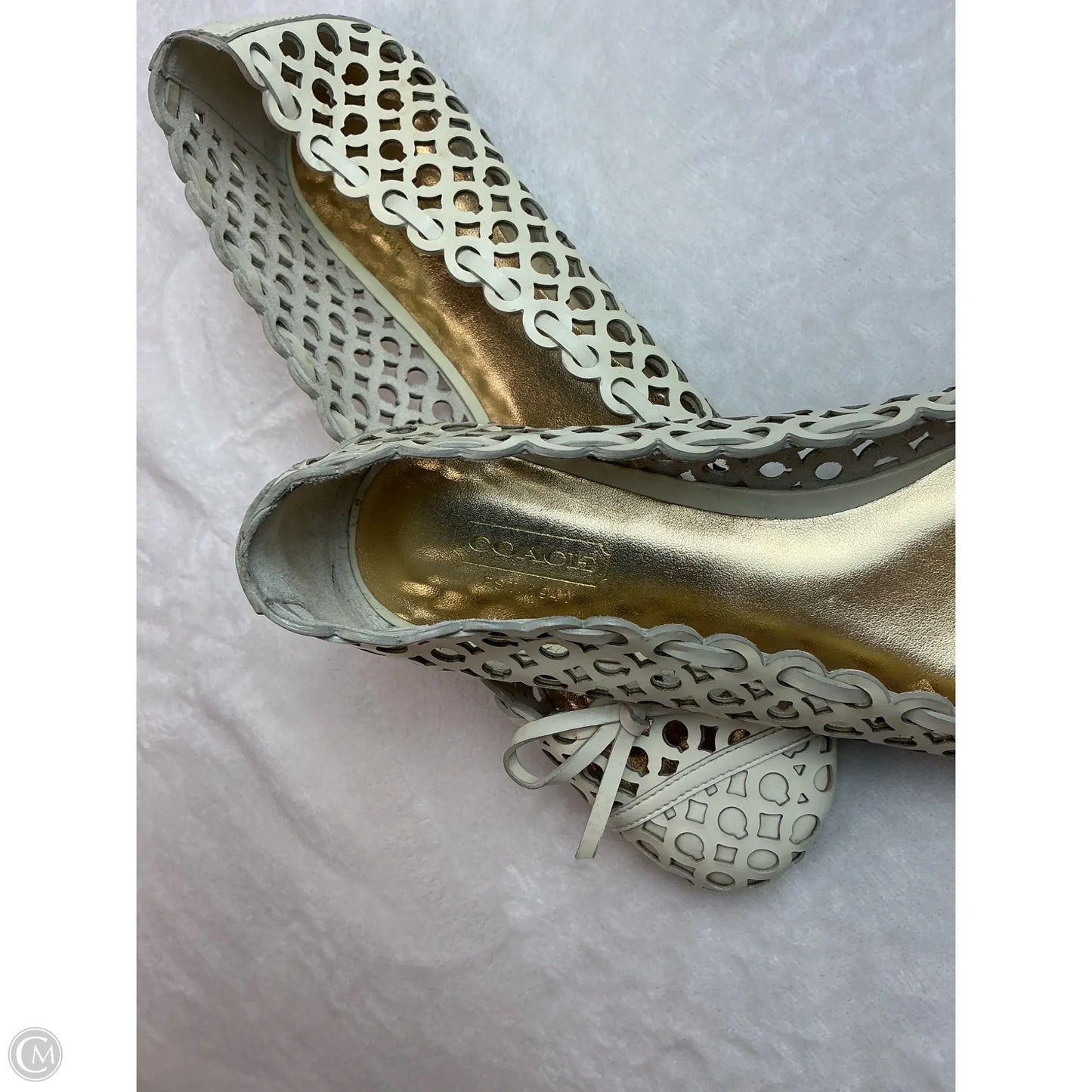 Shoes Designer By Coach In Cream, Size: 8
