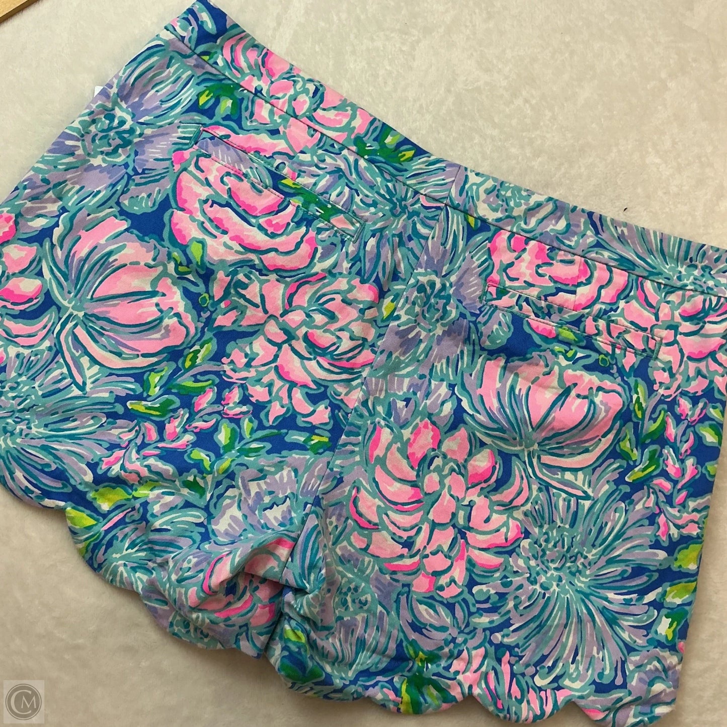 Shorts Designer By Lilly Pulitzer In Blue & Pink, Size: 12