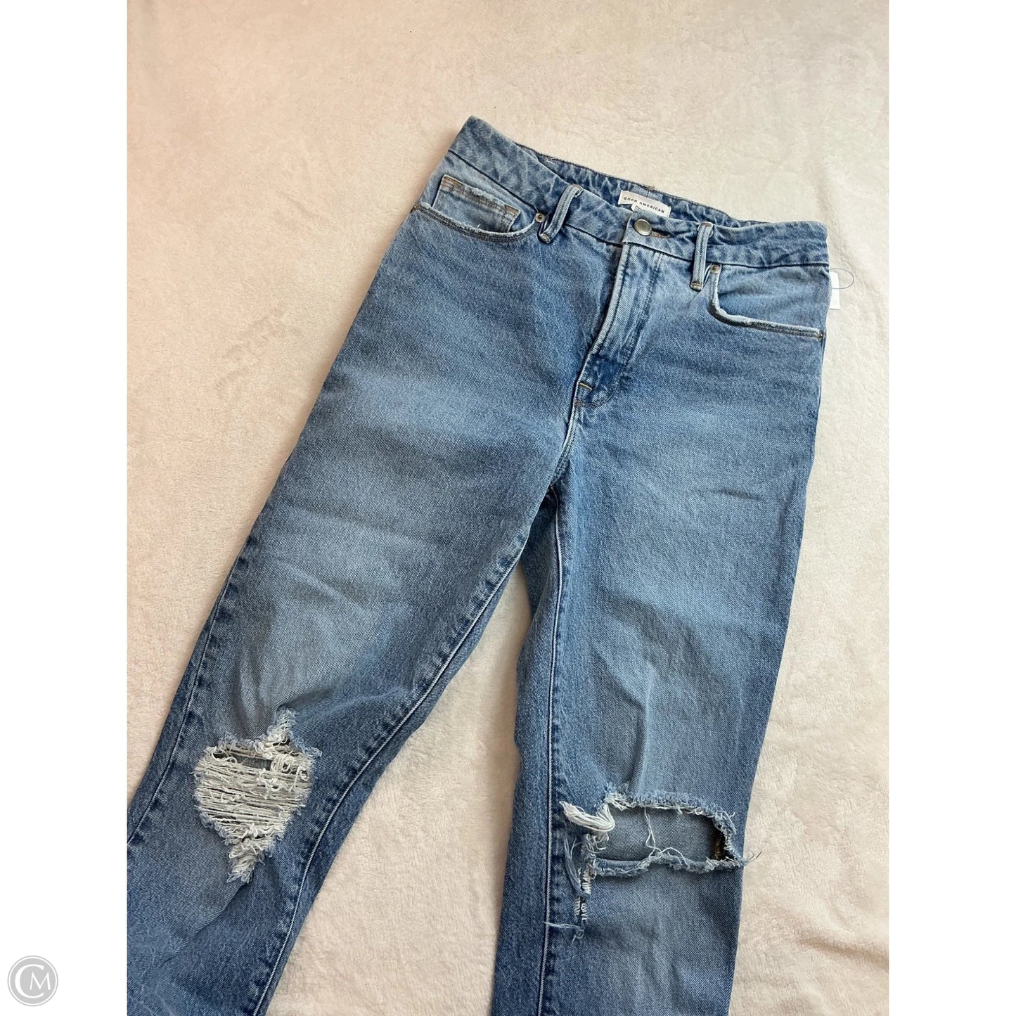 Jeans Straight By Good American In Blue, Size: 0