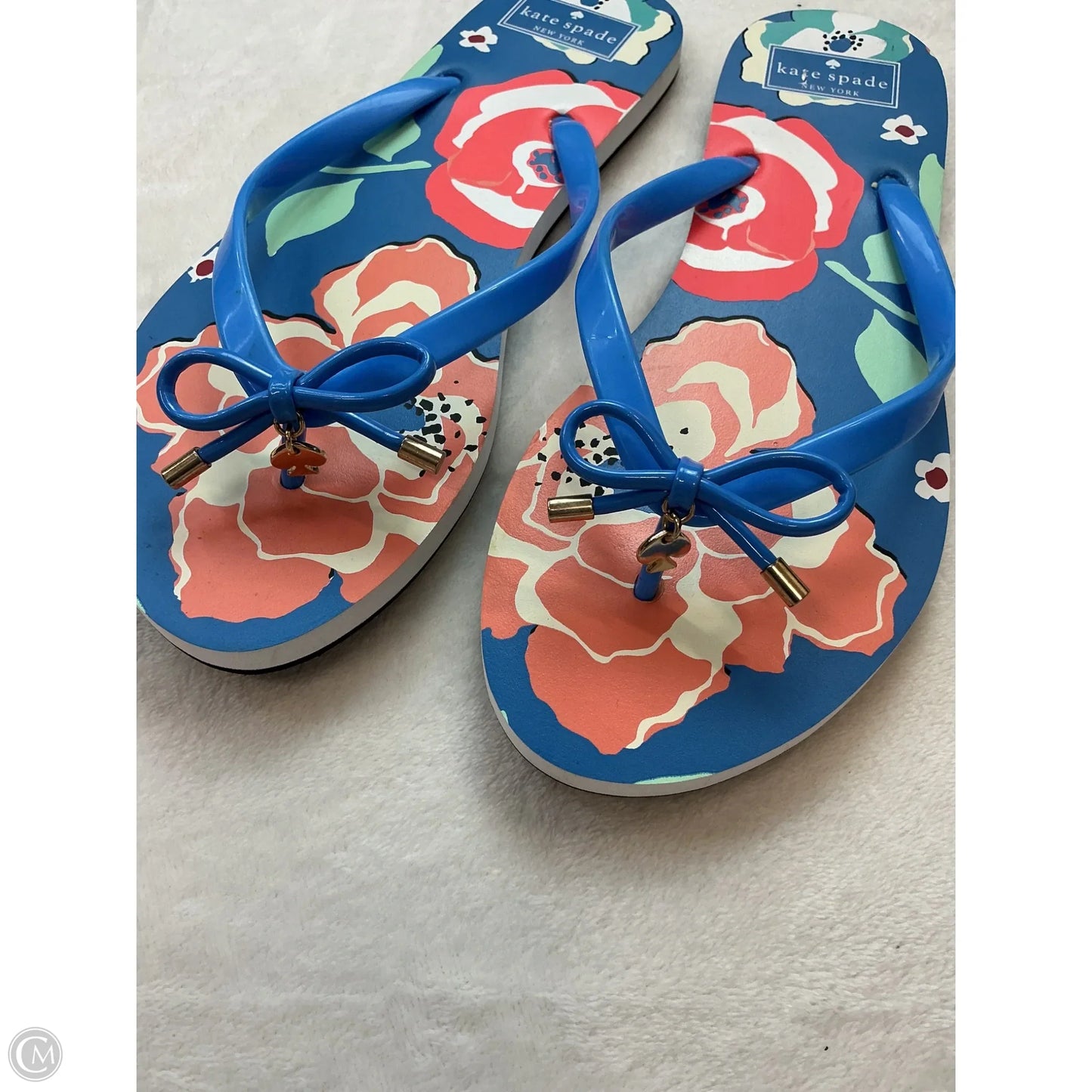 Sandals Designer By Kate Spade In Blue, Size: 9