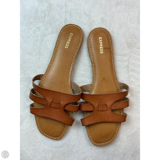 Sandals Flats By Express In Brown, Size: 10