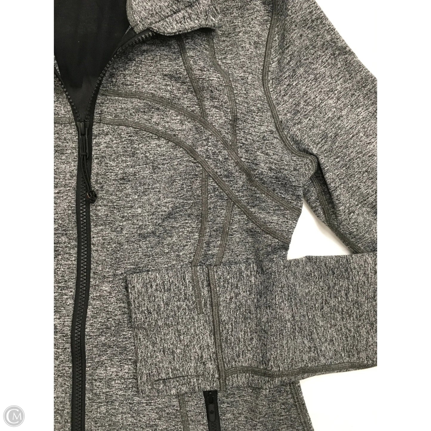 Athletic Jacket By Lululemon In Grey, Size: L