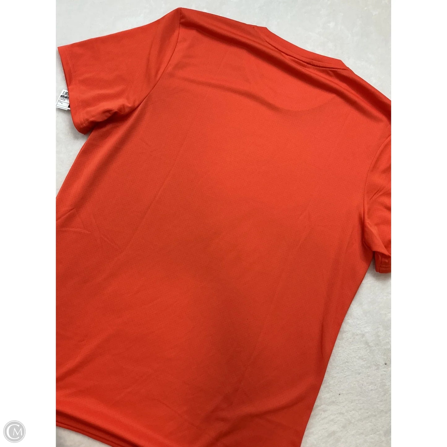 Athletic Top Short Sleeve By Gym Shark In Orange, Size: L